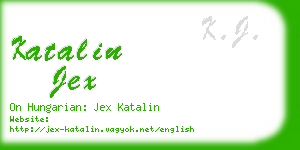 katalin jex business card